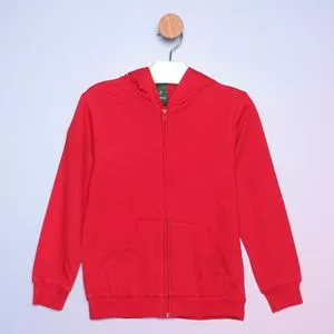Jaqueta Em Moletinho<BR>- Vermelha