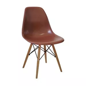 Cadeira Eames<BR>- Café & Madeira<BR>- 80,5x46,5x42cm