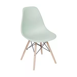 Cadeira Eames<BR>- Verde Claro & Madeira<BR>- 80,5x46,5x42cm