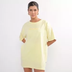 Camiseta Com Bordado<BR>- Amarela & Preta