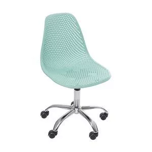 Cadeira Colmeia<BR>- Tiffany & Prateada<BR>- 82,5x46,5x42cm<BR>- Or Design
