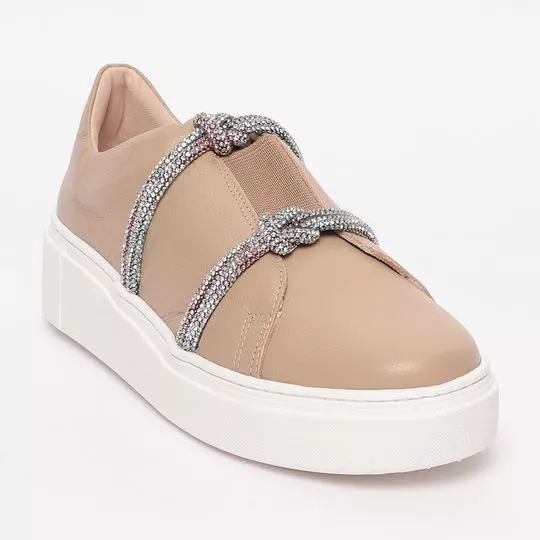 T nis Com Pedrarias Bege Morena Rosa PRIVALIA O outlet