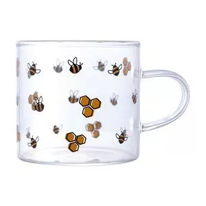 Caneca Bee<BR>- Incolor & Amarela<BR>- 125ml