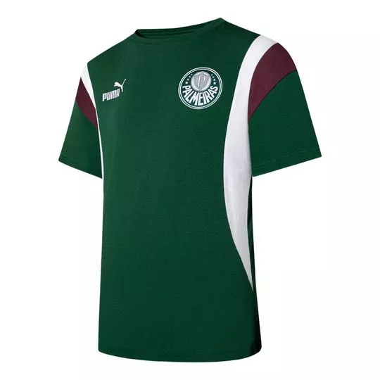 Camiseta Palmeiras®- Verde Escuro & Branca