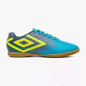 Chuteira Reflect Futsal<BR>- Azul & Verde Limão