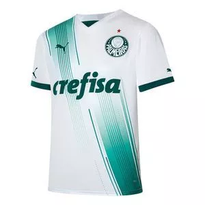 Camiseta Palmeiras®<BR>- Branca & Verde Escuro