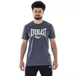 Camiseta Everlast®<BR>- Cinza Escuro & Branca<BR>- Everlast