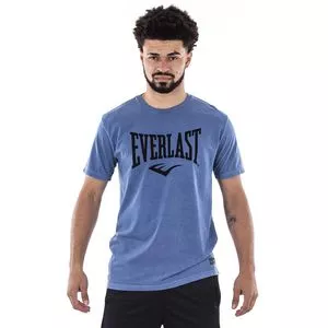 Camiseta Everlast®<BR>- Azul & Preta<BR>- Everlast