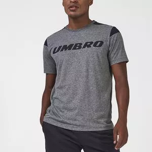 Camiseta Umbro®<BR>- Cinza Escuro & Preta<BR>- Umbro