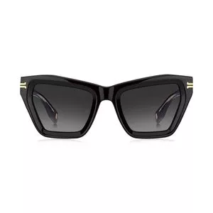 Óculos De Sol Quadrado<BR>- Preto & Dourado<BR>- Marc Jacobs