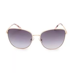 Óculos De Sol Arredondado<BR>- Dourado & Cinza