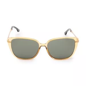 Óculos De Sol Quadrado<BR>- Bege & Verde
