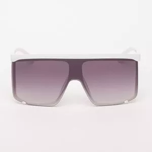 Óculos De Sol Máscara<BR>- Roxo & Branco
