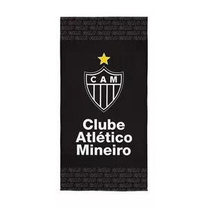 Toalha Para Banho Atlético Mineiro<BR>- Preta & Branca<BR>- 70x140cm<BR>- Lepper