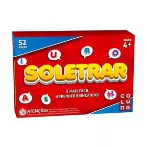 Jogo Soletrar<BR>- Vermelho & Amarelo<BR>- 52Pçs<BR>- Coluna