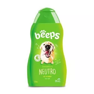 Shampoo Neutro Beeps<BR>- Aloe Vera<BR>- Uso Tópico<BR>- 500ml<BR>- Pet Society