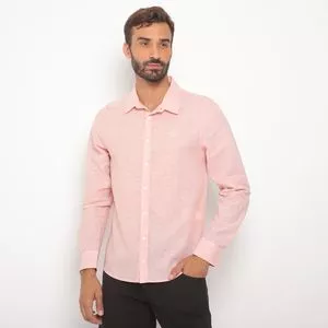 Camisa Listrada<BR>- Coral & Branca