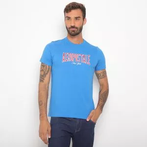 Camiseta Aeropostale® <BR>- Azul & Vermelha