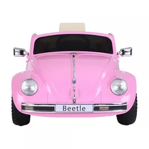 Carro Elétrico Fusca Beetle<BR>- Rosa<BR>- 40x110x59cm