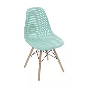 Cadeira Eames Colmeia<BR>- Tiffany & Madeira Clara<BR>- 82,5x46,5x42cm<BR>- Or Design