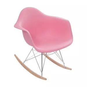 Cadeira Eames<BR>- Rosa & Prateada<BR>- 82x62x44cm<BR>- Or Design