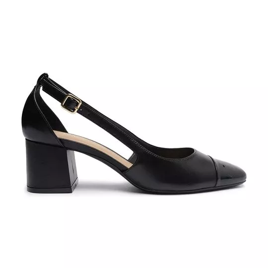 Slingback Com Recortes Preto Arezzo PRIVALIA O outlet online