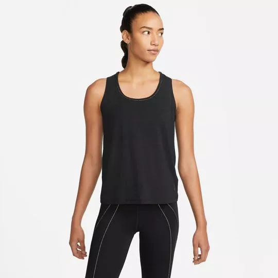 Camiseta Nike Yoga Dri-Fit Feminina - Preto+Cinza
