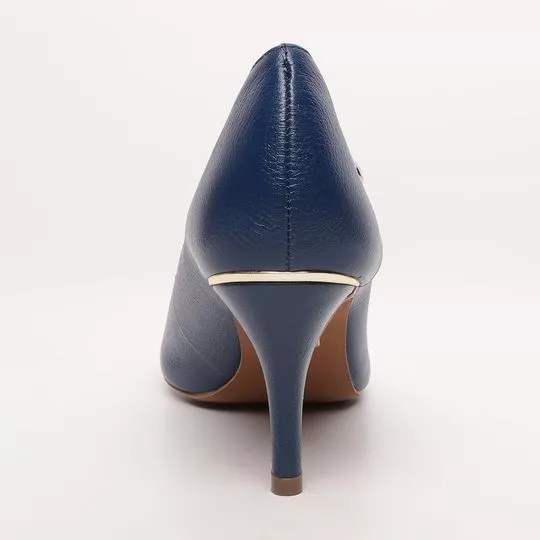 Sapato Peep Toe ENERGIA - Azul Marinho e Off White - 965.14