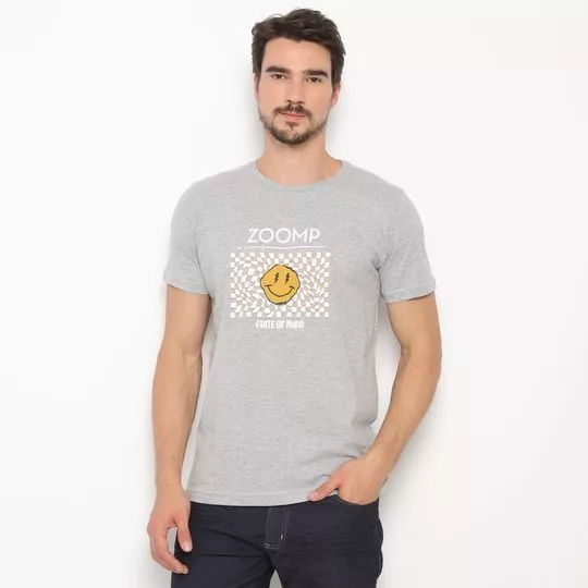 Camiseta Zoomp® - Cinza & Branca - Zoomp