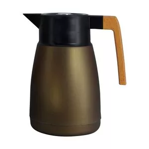 Garrafa Térmica Coffeeshop<BR>- Marrom & Preta<BR>- 1L