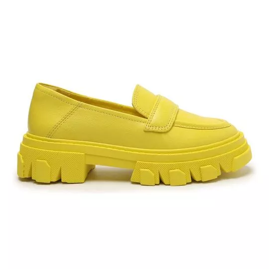 Loafer Com Recorte- Amarelo