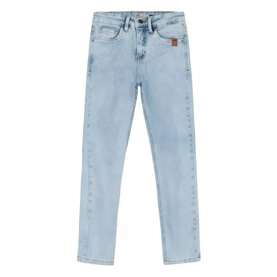 Calça Jeans Reta- Azul Claro