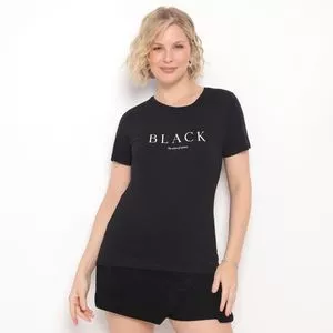Camiseta Black<BR>- Preta & Branca