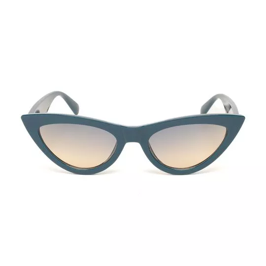 Óculos De Sol Gatinho- Azul Escuro & Marrom- Triton