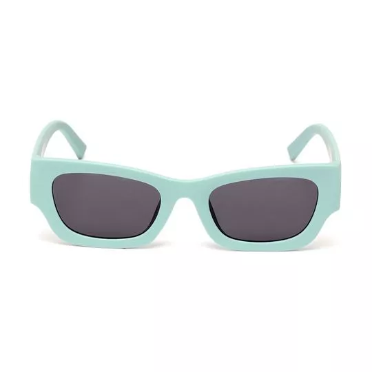 Óculos De Sol Retangular- Verde Claro & Preto
