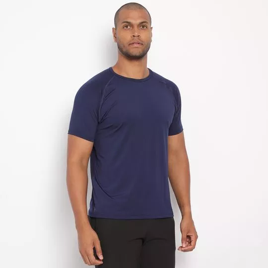 Camiseta Básica- Azul Marinho- Physical Fitness