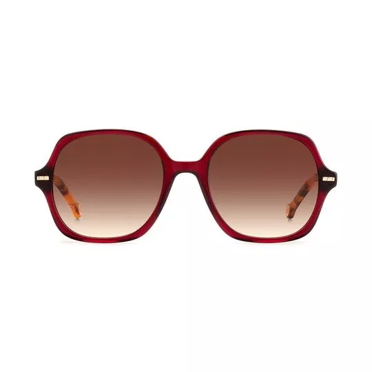 Óculos De Sol Arredondado- Vermelho & Laranja- Carolina Herrera