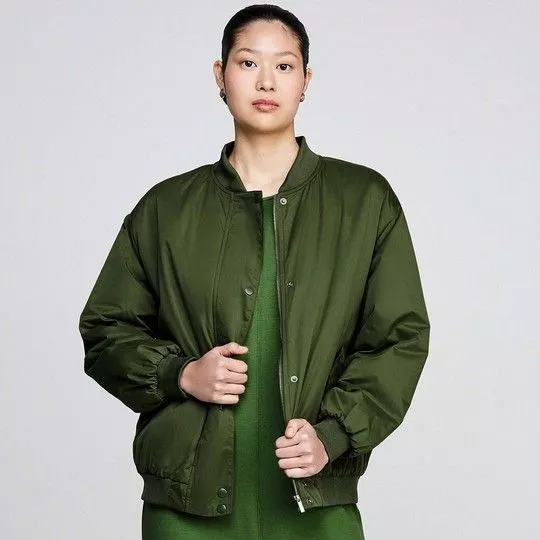 Jaqueta Com Recortes- Verde Escuro