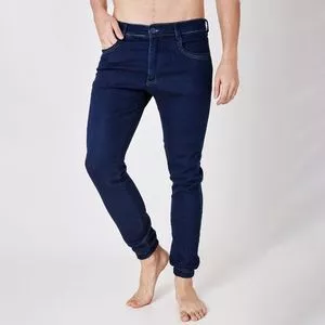 Calça Jeans Jogger Com Bolsos<BR>- Azul Marinho<BR>- Zait Jeans