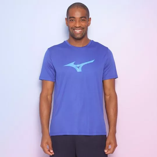 Camiseta Com Logo- Azul escuro & Azul Claro