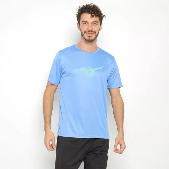 Camiseta Run- Azul & Verde Claro