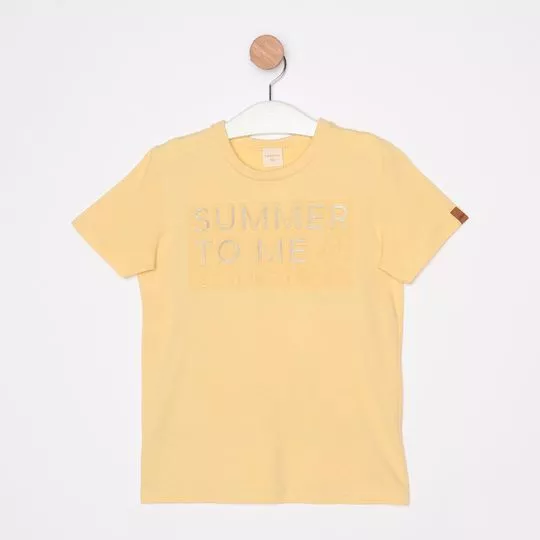 Camiseta Summer- Laranja Claro- Carinhoso