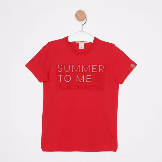 Camiseta Summer- Vermelha- Carinhoso