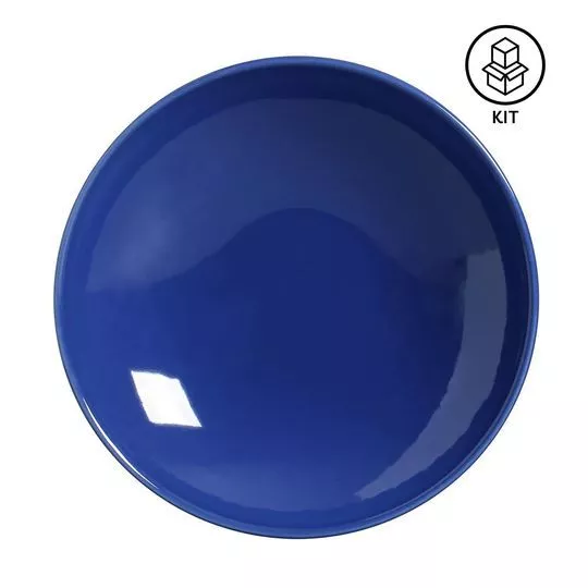 Jogo De Pratos Fundos Coup- Azul Escuro- 6Pçs- Porto Brasil