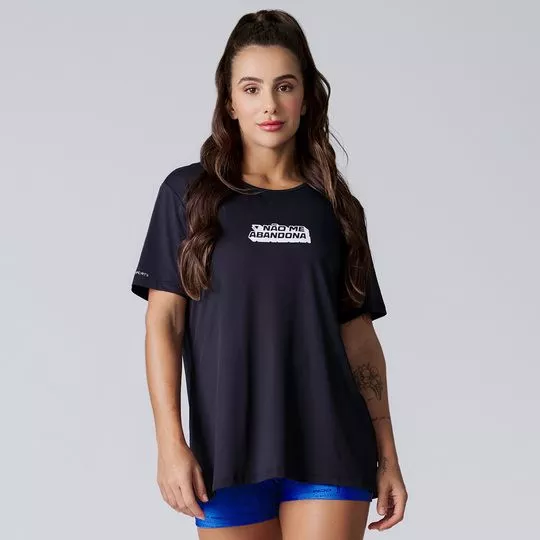 Camiseta Não Me Abandona- Preta & Branca- CCM Sports