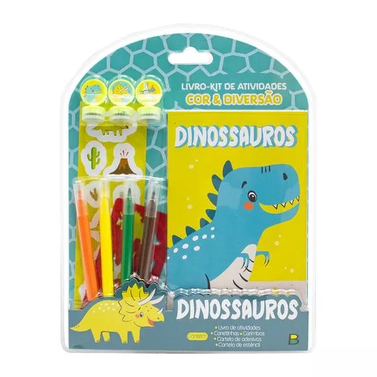 Livro Kit De Atividades: Dinossauros- Todolivro- 24,7x19,7x2cm