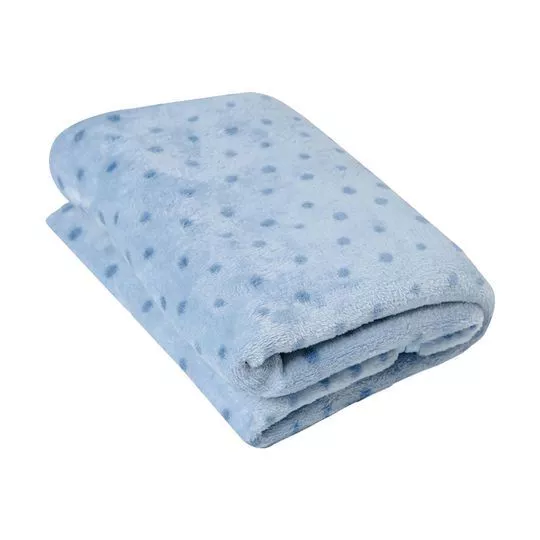 Cobertor Poá- Azul & Azul Escuro- 90x70cm