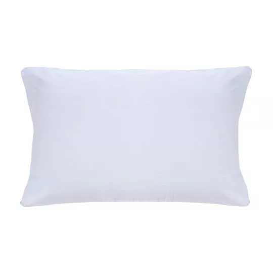Capa Protetora Para Travesseiro- Branca- 70x50cm- 200 Fios- Naturalle Fashion