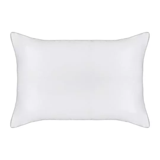 Travesseiro Em Cetim- Branco- 70x50cm- 300 Fios- Naturalle Fashion
