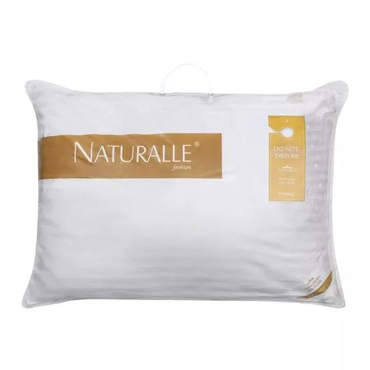 Travesseiro Em Cetim Max Sense- Branco- 70x50cm- 300 Fios- Naturalle Fashion